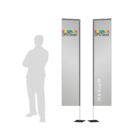 Beachflag Rechteck | Medium (300 cm) | beidseitig bedruckt