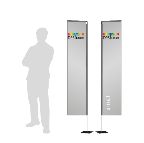 Beachflag Rechteck | Small (200 cm) | beidseitig bedruckt