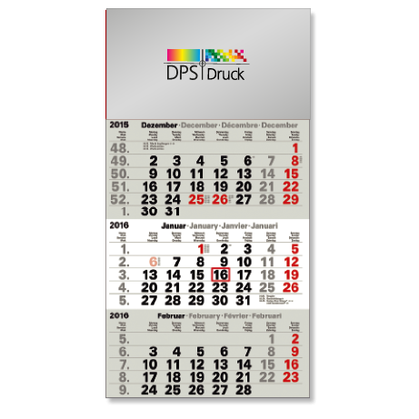 3-Monatskalender für das Folgejahr