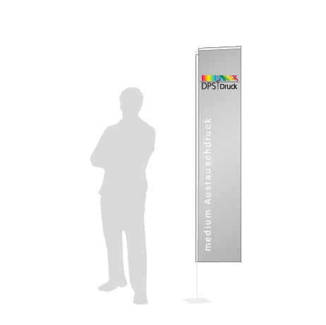 Beachflag Rechteck Austauschdruck | Medium (300 cm) | einseitig bedruckt