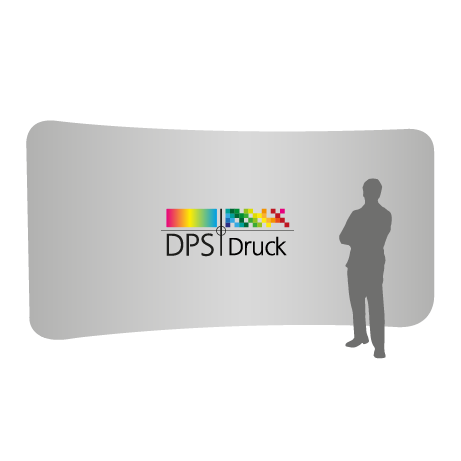 Textilwand ALU | 600er gebogen | einseitig bedruckt