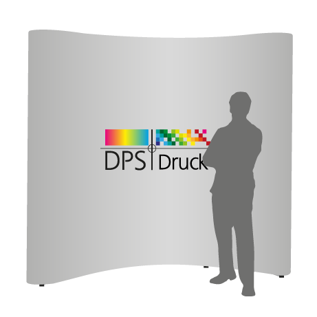 Pop-Up Faltwand | 3 x 3 Felder gebogen | einseitig bedruckt