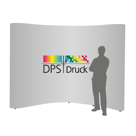 Pop-Up Faltwand | 4 x 3 Felder gebogen | einseitig bedruckt