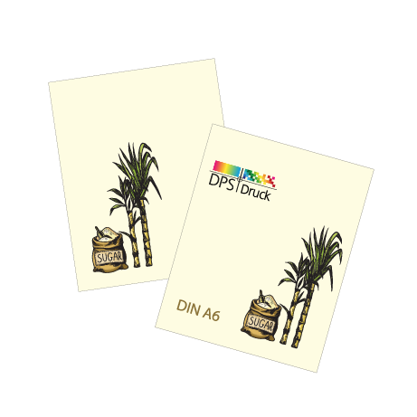 Flyer aus Zuckerrohr | DIN A6 | beidseitig bedruckt