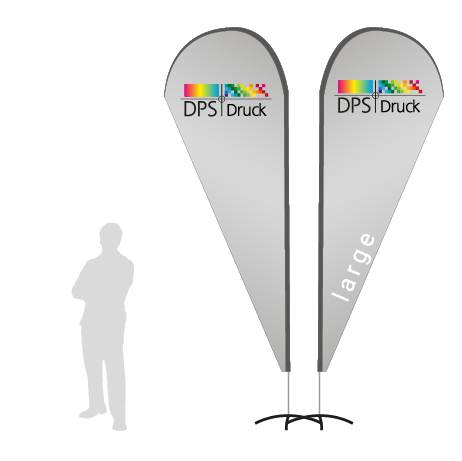 Beachflag Drop | Large (350 cm) | beidseitig bedruckt