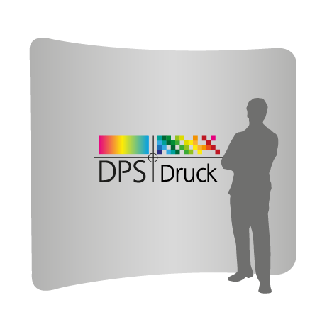 Textilwand ALU | 300er gebogen | einseitig bedruckt