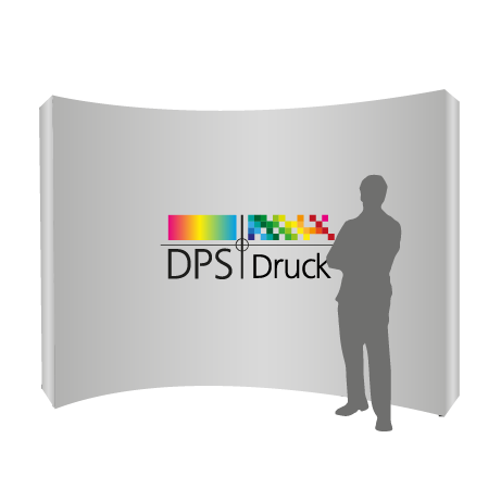 Textilfaltwand | 4 x 3 Felder gebogen | einseitig bedruckt
