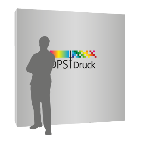 Textilfaltwand | 3 x 3 Felder gerade | einseitig bedruckt